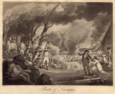 Battle of Lexington, engraved by Cornelius Tiebout by Elkanah Tisdale